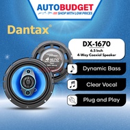 6.5" 4-Way Coaxial Speaker Universal 6.5 Inch Car Speaker Audio Pintu DANTAX Speaker Kereta Bass