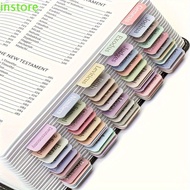 INSTORE 5 sheet/set Laminated Bible Tabs, Studying Bible Morandi Bible Index Tabs, Self Adhesive Index Tabs Stickers Index Memo Pads Sticky Notes Bible Labels Tabs Student