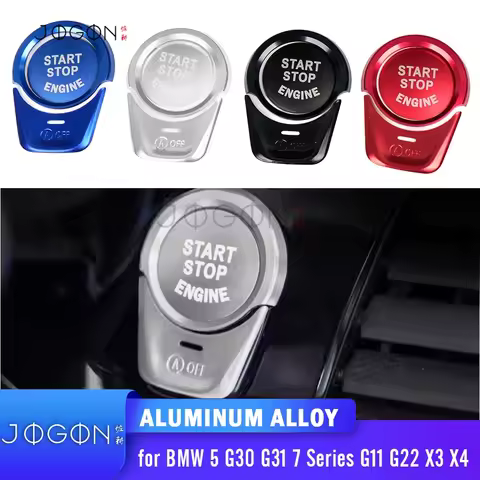 3Pcs Car Engine Push Start Stop OFF Button Switch Ignition Ring Cover Trim For BMW 5 Series G30 X3 G