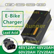 48V 12AH 48V 20AH 60V 20AH 72V 20AH with Fan Electric Bike charger Battery Charger Ebike E-Bike Char