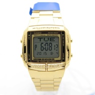 Casio DB-360G-9A Gold Plated Digital Data Bank Stainless Steel Backlight Watch
