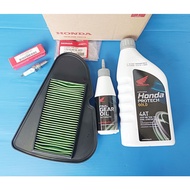 17210-K16-9 Air Filter + Spark Plug + Engine Oil + Genuine Rear Axle Honda Scoopyi 2013-2020 Zoomer 