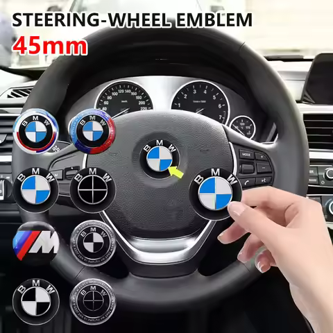 45mm Car Steering Wheel Emblem Sticker Accessories For BMW E36 E39 E46 E53 E60 E90 E83 F10 F20 F21 F