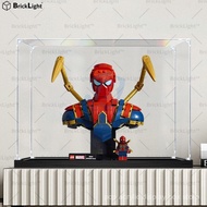 ❤️For Lego 76326 Iron Spider-Man Bust Figure Figure Storage Box Dust Cover Acrylic Display Box
