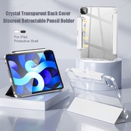 For iPad Pro 11 inch Case 2022 2021 2020 Funda iPad Pro 11" M1 M2 Crystal Transparent Back Cover for iPad 10.2 9th 8th 7th Gen