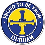 2 x 10cm Proud Durham Vinyl Stickers - Flag to Be from England County UK GB Patriotic Travel Decal S
