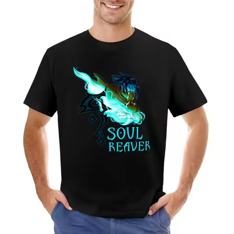 Whites for A Boy Tops Mens Graphic T-shirts Hip Hop Legacy of Kain Soul Reaver - Raziel(without Back