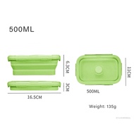 Collapsible Silicone Food Container Practical Design Space Saving Kitchen Cookware for Work Office D