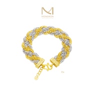 Mongkon Gold ทองคำแท้บริสุทธิ์สูง 96.5% สร้อยข้อมือ 1 - 2 บาท Braid