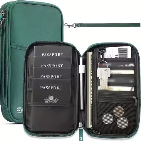 Travel Passport Wallet Family Passport Holder Trip Document Organizer Travel Accessories Document Ba