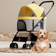 Pet Cart Dog Cat Stroller Mini Cart Detachable Foldable Lightweight Cart