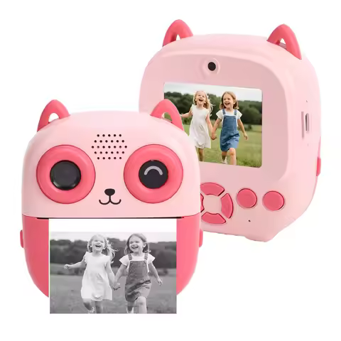 AI Kids Instant Print Camera 1080P 48MP HD Digital Camera AI Voice Thermal Printer w/Selfie Timer Ga