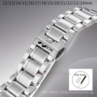 12/13/14/15/16/17/18/19/20/21/22/23/24mm for Mar-vin Watch Bracelet Solid Steel Heritage Butterfly C