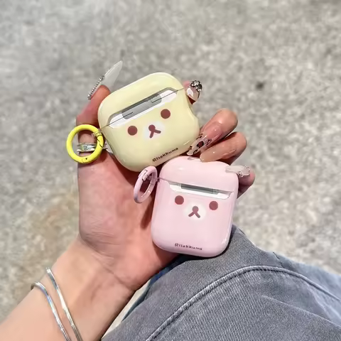 Earphone Case For Airpods 4 2 3 1 Pro 3 2 Cute Cartoon Rilakkuma Bear Wireless Bluetooth Headset Pro