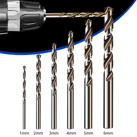 6pcs/set HSS M35 Cobalt Drill Bit Stainless Steel Drill Bit Round Shank Gun Drill Bit For Wood Metal