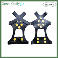 [Green Cindy] Outdoor Ice Non Slip Snow Shoe Spikes Grips Cleats Crampons Winter Climbing Safety Tool Anti Slip Shoes