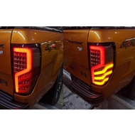 ไฟท้ายแต่ง LED ลาย USA รุ่น ฟอร์ด เรนเจอร์ FORD RANGER ปี 2012 - 2019 สีสโม๊ค 1 คู่ ซ้าย + ขวา รวมชุดสายไฟ