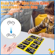 [Toto] 
8Pcs/Set Metal Puzzle Ring Brain Teaser 3D Wire Puzzle Game Kids Adults Mind Logic IQ Test E