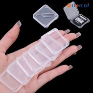 1/10 Pcs High Quality PP Transparent Square Memory Card Box/ SD Cards Waterproof Dustproof Organizer/ Universal Phones Card Storage Case