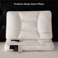 Premium Goose Down Pillow Ergonomic Zone Neck Support Pillow Soft Star Hotel Bantal 42*70cm