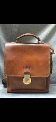 COBO 3-Way Leather Backpack Messenger Bag Shoulder Bag Crossbody Bag (Made in Italy) 3用真皮斜孭袋 單肩袋 側孭袋