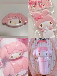 收sanrio my melody唇膏潤唇膏鏡盒