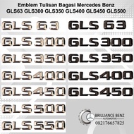 MERCEDES GLS63 GLS300 GLS350 GLS400 GLS450 GLS500 MERCY WRITING EMBLEM - GLS63, CHROME