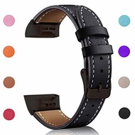 Hotodeal Band Compatible Fitbit Charge 3 Charge 3 SE, Classic Replacement Genuine Leather Bands M...