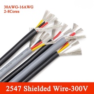 2547 Shielded Wire 28/26/24/22/20/18/16AWG 2-8Core PVC Insulated Channel Audio Headphone Signal Shie
