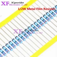 2000pcs 1/2W Metal Film Resistor 1R - 4.7M 100R 220R 330R 1K 1.5K 2.2K 3.3K 4.7K 10K 22K 47K 100K 10