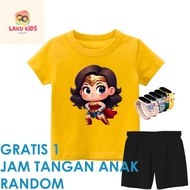 BABY WONDER WOMAN Shirt+Pants Unisex Distro Children's T-shirt for boys and girls LAKU KIDS FASHION 