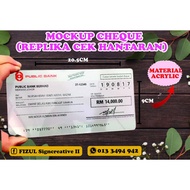 REPLIKA CEK HANTARAN (MOCKUP CHEQUE)