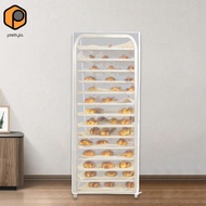 [prettyia] Transparent PVC Baker Rack Cover Dustproof Storage Rack Shield for Kitchen Display Bakery