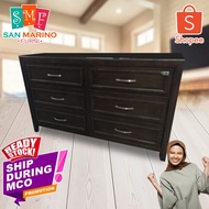 [SHIP DURING MCO] Walnut 5 Drawer Door Solid Drawer Chest Clothes / Cabinet Cloth / Cabinet Clothing