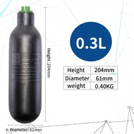 0.3L  Carbon Fiber Tank Water Flora Cabinet Equipment CO2 Aquarium Oxygen Tank For Cylinder Diving  
