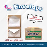 WHITE ENVELOPE 7.66 X 5.5 INCH (197MMX140MM)