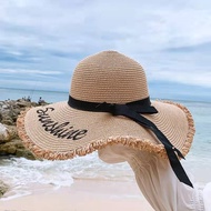 【CW】 Fashion Wide Large Brim Cap Woman Hat Visors Hats Ladies Beach Female UV Protection