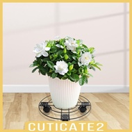 [Cuticate2] Plant Stand with Potted Plant Mover Stand for Balcony Backyard Garden
