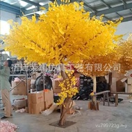Large Decorative Landscape Tree Golden Shopping Mall Ginkgo Tree Simulation Tree Wishing Tree Simula