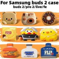for Samsung Galaxy Buds2/buds  2Pro Shockproof Headphone Case Cover Galaxy Buds 2 pro Shockproof Sil