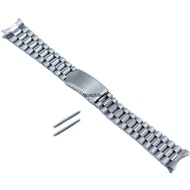 Curved Link Stainless Steel Watch Band Bracelet Metal Strap Clasp Buckle Replacement 18mm 19mm 20mm 