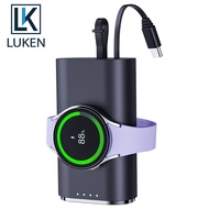LUKEN Bonola Wireless Magnetic Watch Power Bank for Samsung Galaxy 5/4/3 Pro Classic 5000mAh External Battery with Type C Charge Cable