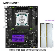 MACHINIST MR9A-H X99 LGA 2011-3 เมนบอร์ดชุดXeon E5 2690 V4 CPUโปรเซสเซอร์DDR4 16GB(2*8G) RAM 2133MHz