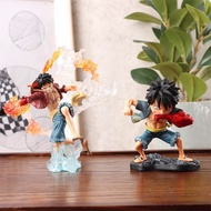 1Pcs14cm Anime One Piece Action Figure Monkey D Luffy Fire Punch Gear 2 Domineering Fighting Kawaii 