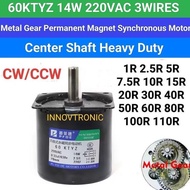 DISC PRICE - 60KTYZ AC220V 14W Center Shaft 1R 2.5R 5R 7.5R 10R 15R 20R 30R 40R 50R 60R 80R 100R 110