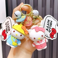Ali~~ Hellokitty Charm Key Charm Keychain Cute Cartoon Charm Creative Car Charm Cute Doll Bag Charm 