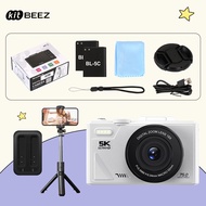KiTBEEZ KP-2 Kamera Digital WiFi 5K Hitam Putaran 180° Zoom 18x kamera murah Dengan Dukungan Selfie 