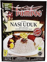 Bamboe Bumbu Nasi Uduk Flavored Coconut Rice Spice Mix, 50 Gram (Pack of 12)