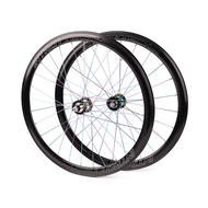 INTRO7 Wheelset Fixed Gear Wheels 700C 40mm Track Bike Rim Set 24/28h Sealed Bearing Hub