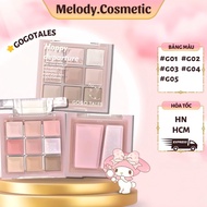 [GOGO TALES] GOGO TALES 9-pan 2-Layer Eyeshadow Palette MELODY.COSMETIC with Blush & Highlight GT663